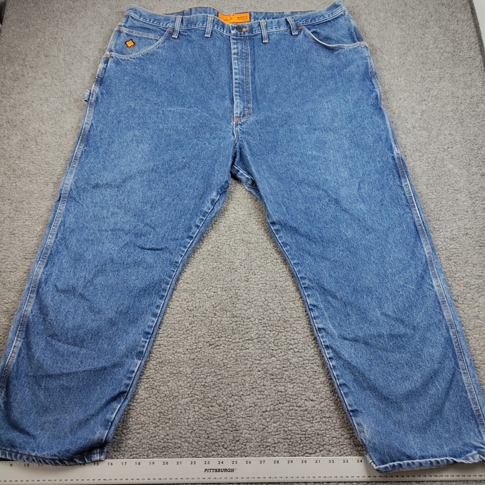 Wrangler FR Jeans Mens 46x29 Riggs Workwear Carpenter Blue 100% Cotton